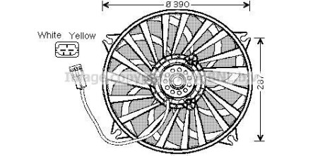 Вентилятор, охлаждение двигателя AVA QUALITY COOLING AVA COOLING CN7526