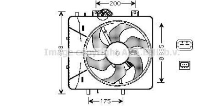 Вентилятор, охлаждение двигателя AVA QUALITY COOLING AVA COOLING CN7527