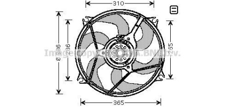 Вентилятор, охлаждение двигателя AVA QUALITY COOLING AVA COOLING CN7530