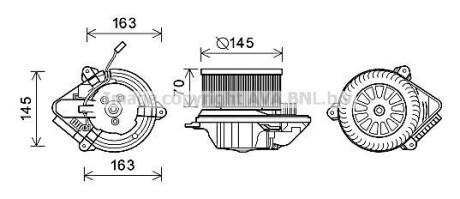 Электродвигатель, вентиляция салона AVA COOLING CN8515