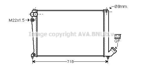 AVA PEUGEOT Радіатор сист. охолодження 406 1.6-1.8 95- AVA COOLING CNA2105