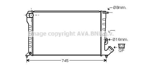 Радіатор, охолодження двигуна AVA QUALITY COOLING AVA COOLING CNA2194