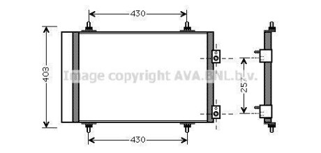 CHLODNICA DO KLIMAT.CITROEN C4 2.0 04- AVA QUALITY COOLING AVA COOLING CNA5240D (фото 1)