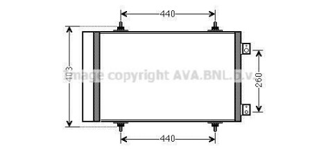 Радиатор кондиционера PSA Jumpy Expert II 1,6d 2,0d AVA AVA COOLING CNA5263D (фото 1)