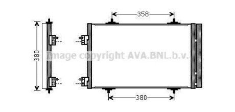 Радиатор кондиционера Citroen C5/Peugeot 508 1.6/1.6D 09- AVA QUALITY COOLING AVA COOLING CNA5272D