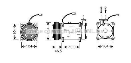 Компрессор, кондиционер AVA COOLING CNAK030