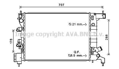 CHLODNICA CHEVROLET AVEO 11- AVA QUALITY COOLING AVA COOLING CTA2047