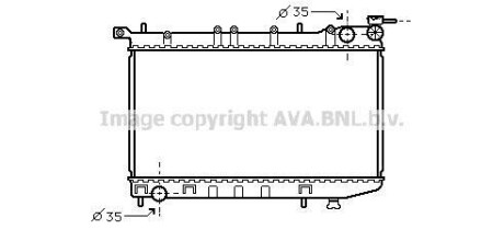 Радіатор, охолодження двигуна AVA QUALITY COOLING AVA COOLING DN2174