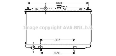 Радіатор, охолодження двигуна AVA QUALITY COOLING AVA COOLING DN2217