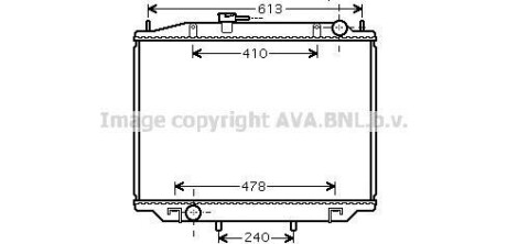 Радіатор, охолодження двигуна AVA QUALITY COOLING AVA COOLING DN2300