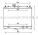 Радіатор, охолодження двигуна AVA QUALITY COOLING AVA COOLING DN2338 (фото 1)