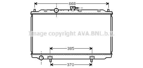 Радиатор охлаждения двигателя Nissan Almera N16 (01-), Primera P12 (00-) MT AVA AVA COOLING DNA2215