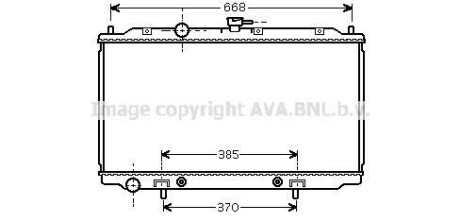 Радіатор двигуна NISSAN PRIMERA (P12, W12) (02-) (AVA) AVA QUALITY COOLING AVA COOLING DNA2218