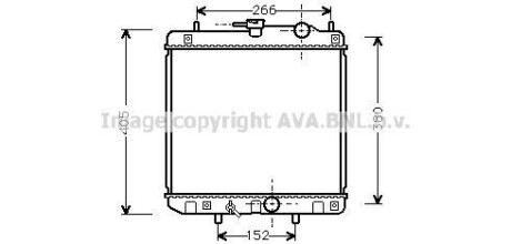 Радіатор, охолодження двигуна AVA QUALITY COOLING AVA COOLING DU2035