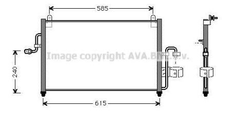 Радиатор кондиционера Daewoo Nubira (97-) AVA AVA COOLING DW5011