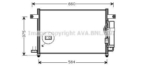 AVA CHEVROLET Радіатор кондиціонера (конденсатор) Aveo 02- AVA COOLING DW5049D (фото 1)