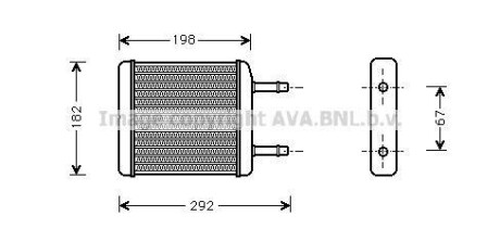 Радиатор отопителя Матиз (алюм-паяный) AVA AVA COOLING DW6024 (фото 1)