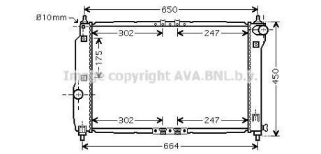 Радіатор, охолодження двигуна AVA QUALITY COOLING AVA COOLING DWA2067