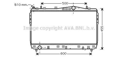 Радіатор, охолодження двигуна AVA QUALITY COOLING AVA COOLING DWA2073