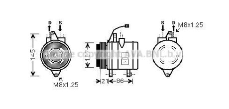 Компрессор, кондиционер AVA COOLING DWAK079