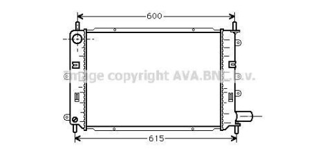 Радіатор, охолодження двигуна AVA QUALITY COOLING AVA COOLING FD2151