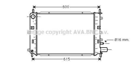 AVA FORD Радіатор ESCORT 1.6 XR3I 91- AVA COOLING FD2152