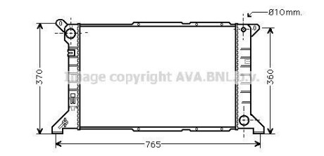 Радіатор, охолодження двигуна AVA QUALITY COOLING AVA COOLING FD2204