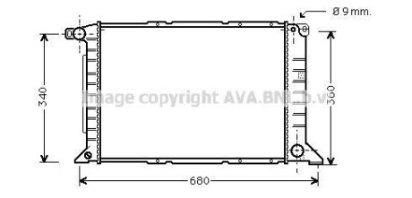 Радиатор, охлаждение двигателя AVA COOLING FD2261