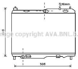 Радіатор, охолодження двигуна AVA QUALITY COOLING AVA COOLING FD2442