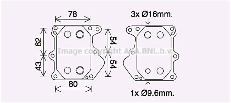 Радиатор масляный Ford Tranzit 2,2TDCI 08>, PSA Jumper Boxer 2,2HDI 06> AVA AVA COOLING FD3625