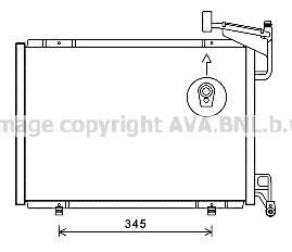 AVA FORD Радіатор кондиціонера (конденсатор) B-MAX 1.0 12-, FIESTA VI 1.0 12-, TRANSIT COURIER B460 1.0 14- AVA COOLING FD5592 (фото 1)