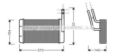 Радіатор пічки AVA QUALITY COOLING AVA COOLING FD6132