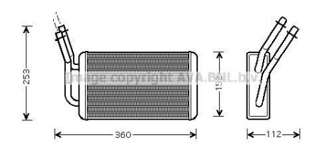 Радіатор пічки AVA QUALITY COOLING AVA COOLING FD6316