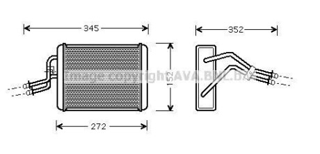 Радиатор отопителя салона Ford Tranzit 00>06 AC+ AVA AVA COOLING FD6317