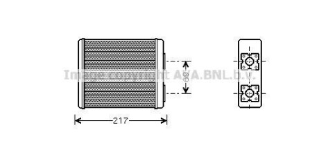 Теплообмінник, система опалення салону AVA COOLING FD6362