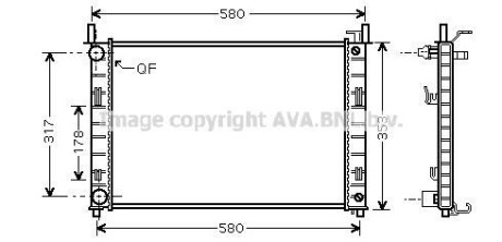 Радіатор, охолодження двигуна AVA QUALITY COOLING AVA COOLING FDA2324