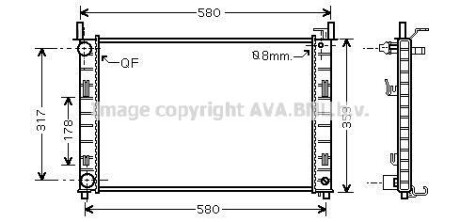 Радіатор, охолодження двигуна AVA QUALITY COOLING AVA COOLING FDA2326