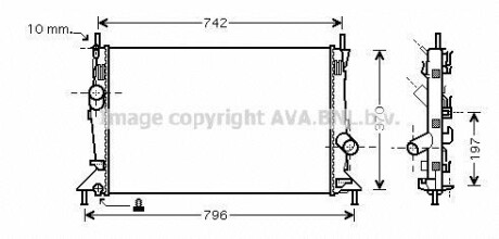 Радіатор, охолодження двигуна AVA QUALITY COOLING AVA COOLING FDA2369