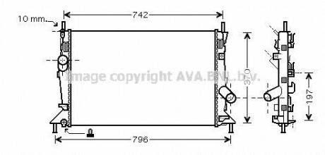 Радиатор, охлаждение двигателя AVA COOLING FDA2370 (фото 1)