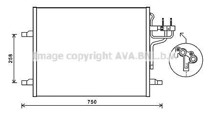 Радиатор кондиционера Ford Kuga I 2.0d 2.5i MT/AT AVA AVA COOLING FDA5483 (фото 1)