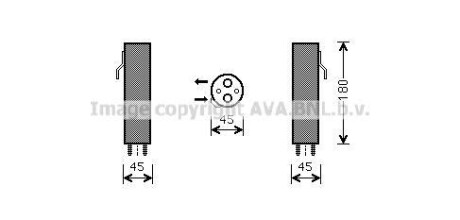 Осушитель кондиционера Ford Fiesta 09>, B-Max Ecosport 12> AVA AVA COOLING FDD584 (фото 1)