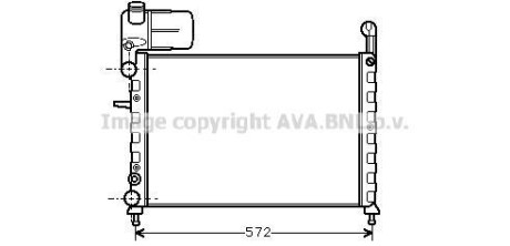 Радіатор, охолодження двигуна AVA QUALITY COOLING AVA COOLING FT2101 (фото 1)