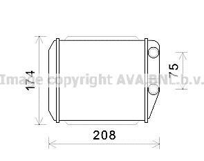 Радіатор пічки FIAT DUCATO 250A1.000-F1CFA401C 07.06- AVA QUALITY COOLING AVA COOLING FT6416