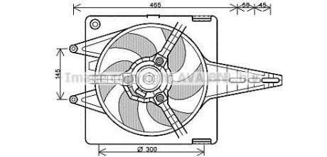 Вентилятор, охлаждение двигателя AVA QUALITY COOLING AVA COOLING FT7547