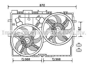 Вентилятор, охлаждение двигателя AVA QUALITY COOLING AVA COOLING FT7583