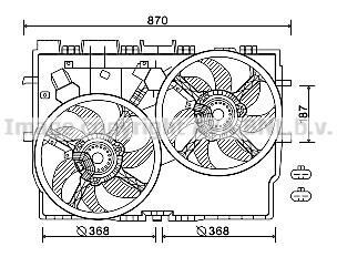 Вентилятор, охлаждение двигателя AVA QUALITY COOLING AVA COOLING FT7584