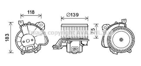 WENTYLATOR NAGRZ.FIAT PUNTO GRANDE 05- AVA QUALITY COOLING AVA COOLING FT8431