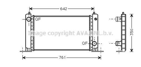 Радіатор, охолодження двигуна AVA QUALITY COOLING AVA COOLING FTA2243