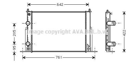 Радіатор, охолодження двигуна AVA QUALITY COOLING AVA COOLING FTA2244 (фото 1)