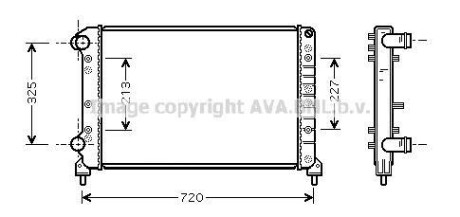 Радіатор, охолодження двигуна AVA QUALITY COOLING AVA COOLING FTA2261